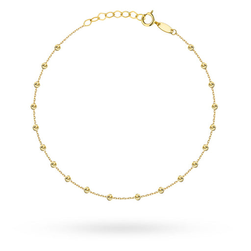 Brățară Fină De Aur Cu Biluțe Fațetate
