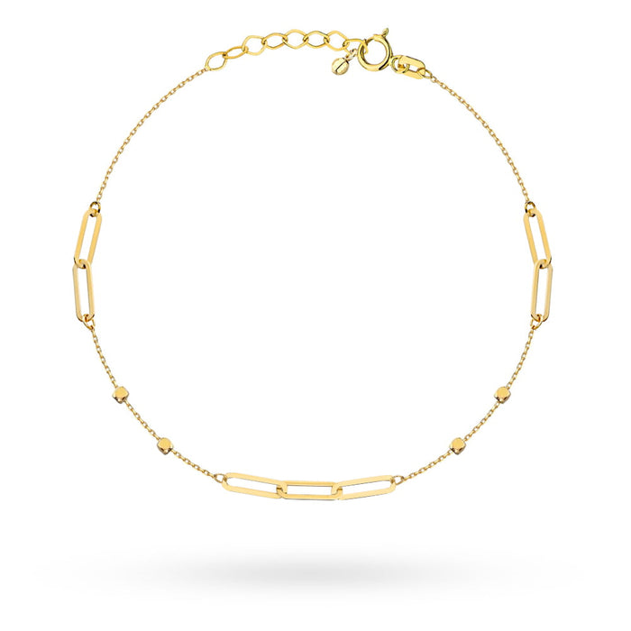 Brățară Din Aur 14K Cu Zale Și Mărgele Fine