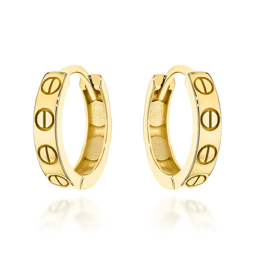 Cercei Eleganti Din Aur Tip Cerc Cu Decorațiune