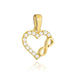 Pandantiv Aur Inimă cu Zirconii și Semnul Infinitului