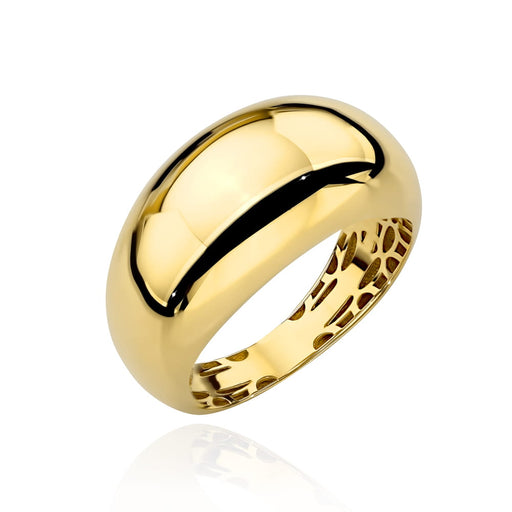 Inel Convex Elegant Din Aur Galben 14K