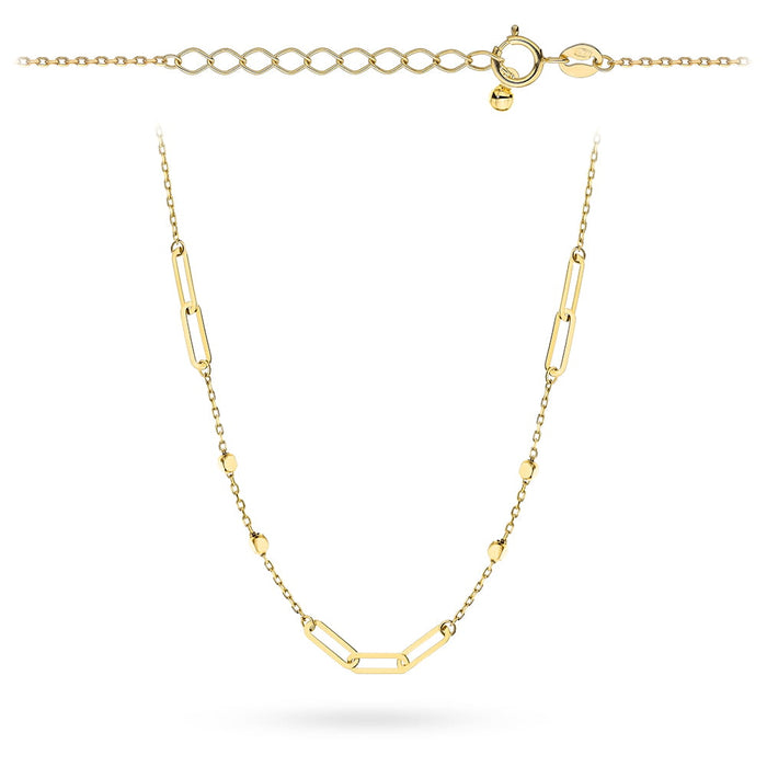 Colier Aur 14K cu Zale și Cuburi Delicat