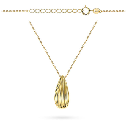 Colier Din Aur Galben Cu Pandantiv Picătură Fațetată