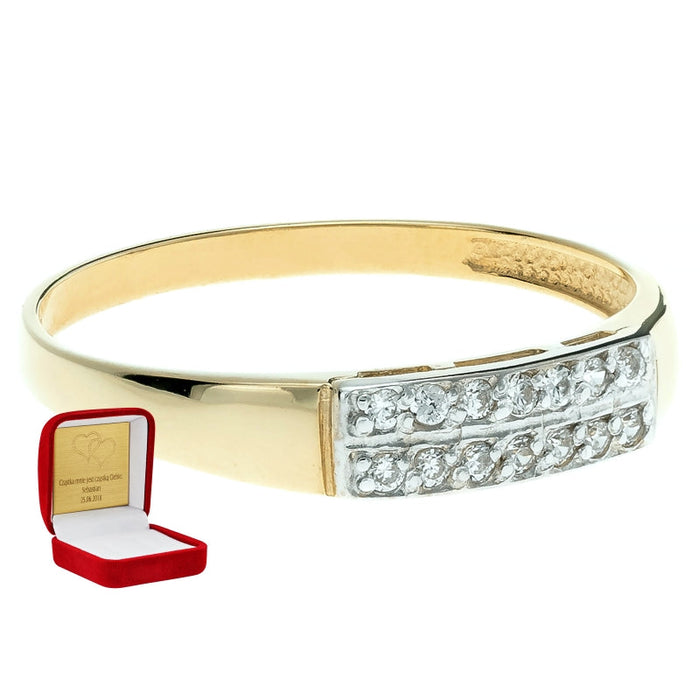 Inel Aur 8K cu Zirconii - Eleganță Strălucitoare