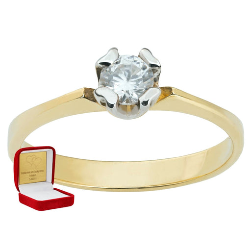 Inel Elegant Aur 8K cu Zirconiu