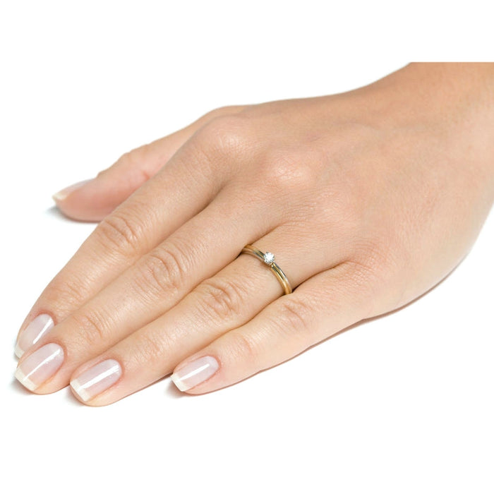 Inel Aur 8K cu Zirconiu