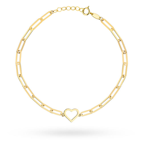 Brățară din Aur cu Legături Delicate și Contur Inimă