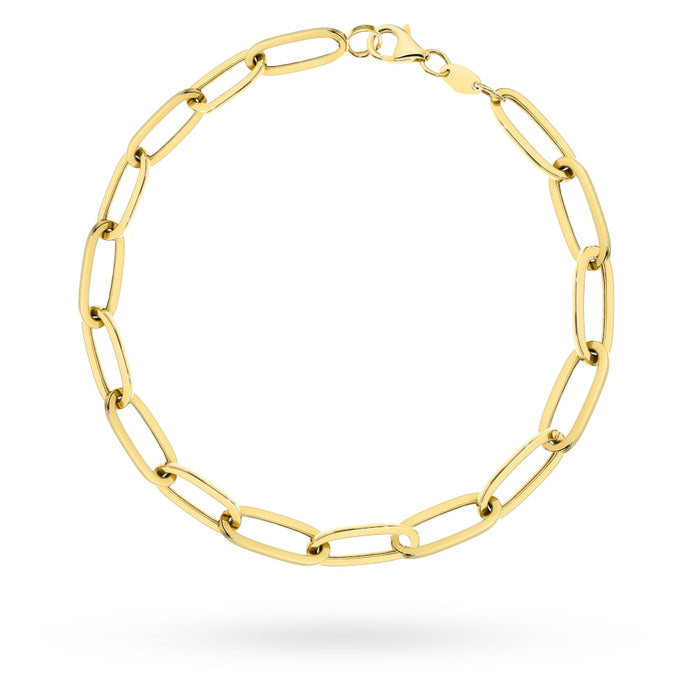 Brățară De Aur 14K Cu Zale Ovale Alungite