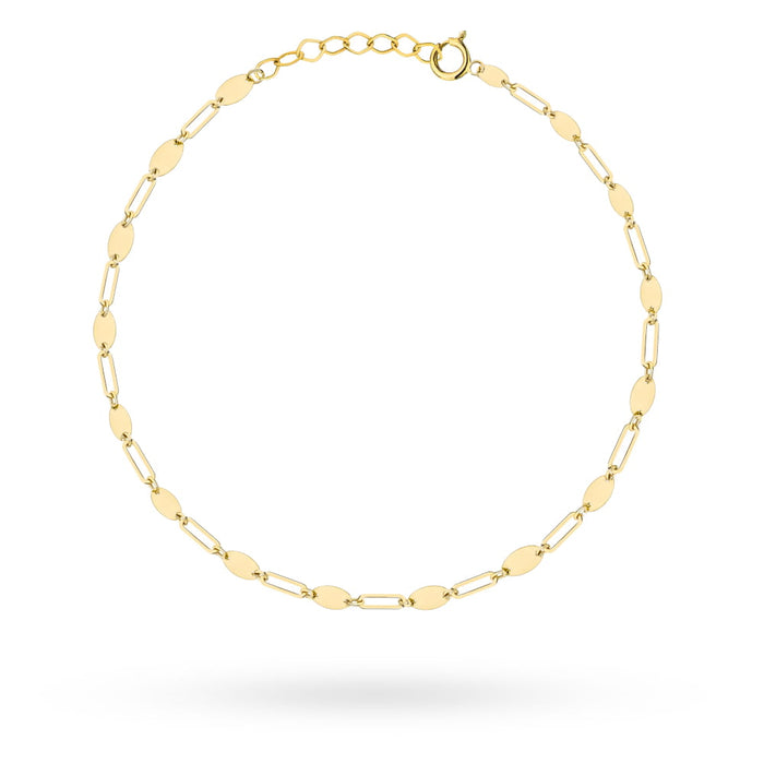 Brățară Aur Cu Zale Și Elemente Ovale