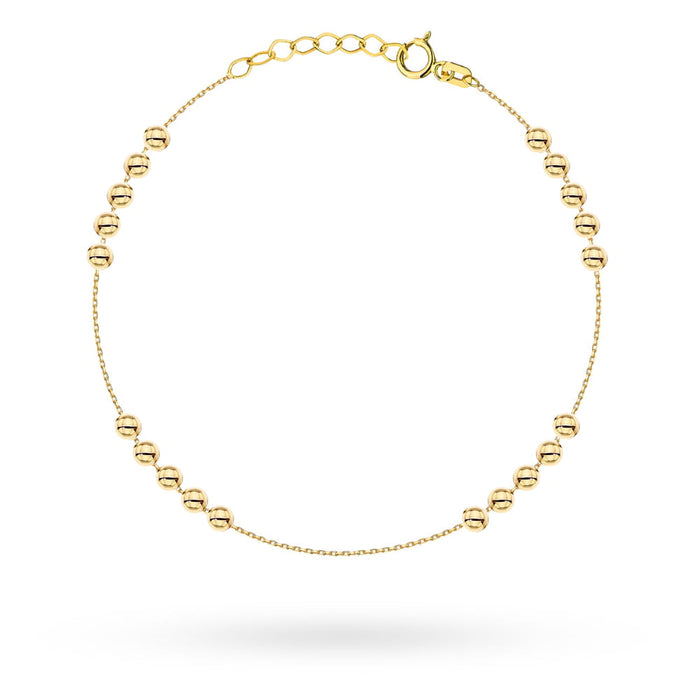 Brățară Elegantă din Aur 14K cu Bile Neteze