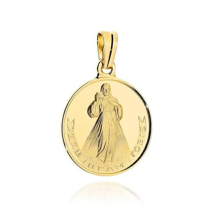 Medalion Aur 14K cu Iisus Milostivul - Eleganță Divină