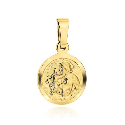 Medalion Religios Aur 14K Sfantul Iosif Cu Pruncul Iisus