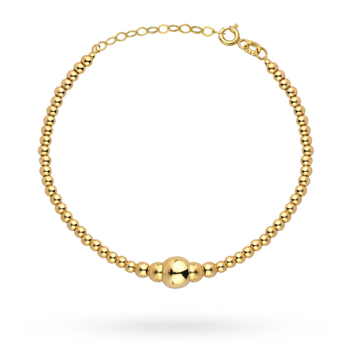 Brățară Din Aur 14K Galben Cu Biluțe