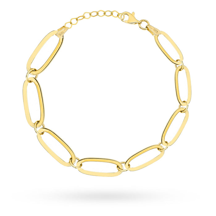 Brățară De Aur Cu Zale Groase Intercalate Design Chic