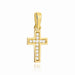 Cruciuliță Mică Din Aur 14K Cu Zirconii