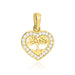 Pandantiv Aur 14K Copacul Vieții În Inimă Cu Cristale De Zirconiu