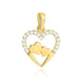 Pandantiv Aur 14K "Inimi Împletite" cu Zirconii