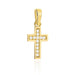 Cruciuliță Mică Din Aur 14K Cu Zirconii