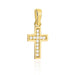 Cruciuliță Mică Din Aur 14K Cu Zirconii