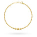 Brățară Elegantă din Aur 14K cu Biluțe Netede și Fațetate