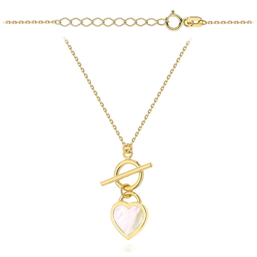 Colier Aur Inimă Cu Sidef