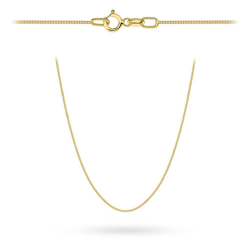 Lanț Aur 14K Împletitură Curb Netedă 42cm - Eleganță Subtilă