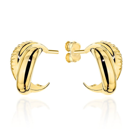 Cercei Aur 14K Lat Cu Șurub – Eleganță Atemporală