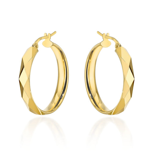 Cercei Aur 14K Rotunzi Cu Detalii Finisate