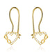 Cercei Aur 14K Inimă cu Zirconii și Semnul Infinitului