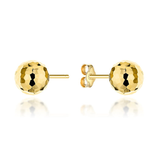 Cercei Aur 14K Bile Rotunde 8mm – Eleganță Atemporală