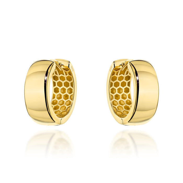 Cercei Aur 14K Rotunzi Largi - Eleganță Atemporală