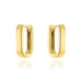 Cercei Aur 14K Rectangulari Rotunjiți cu Închizătoare Engleză