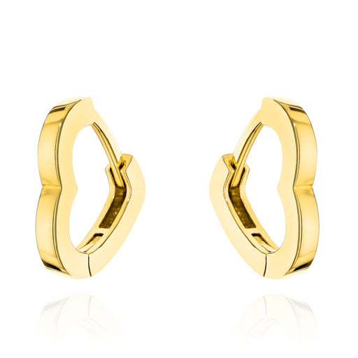 Cercei Aur 14K Contur Inimă Mari - Eleganță Pură