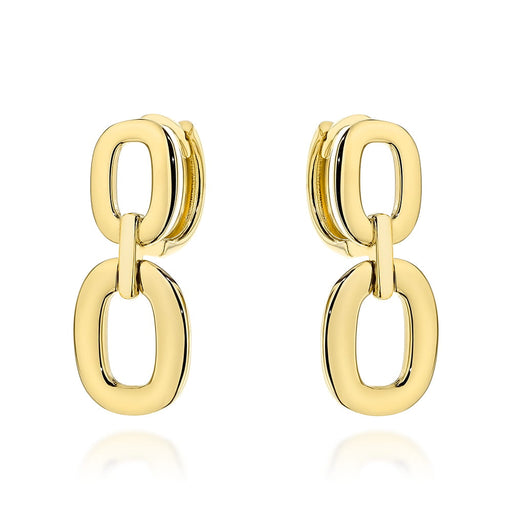 Cercei Aur 14K Ovali pe Creolă