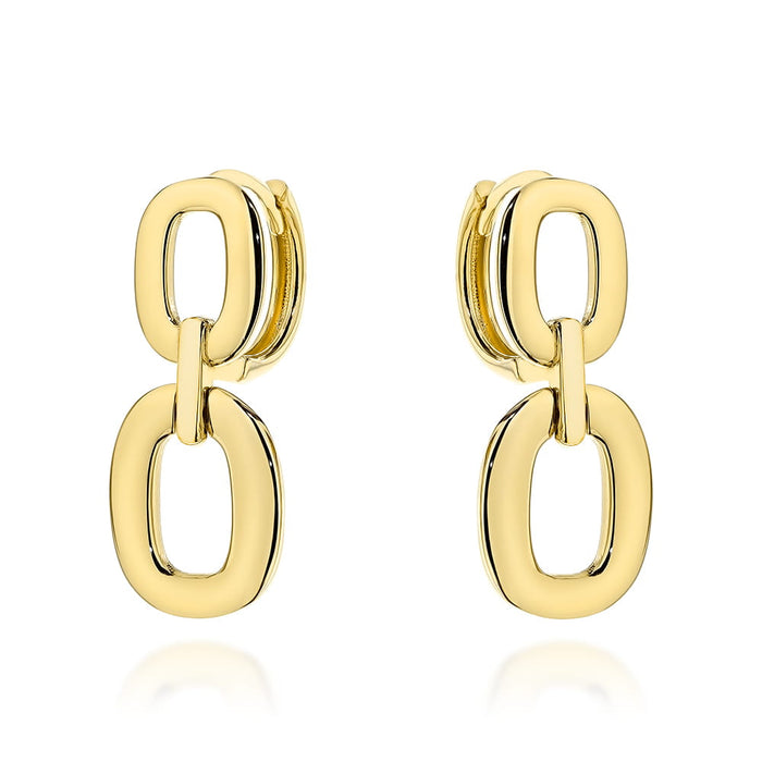 Cercei Aur 14K Ovali pe Creolă