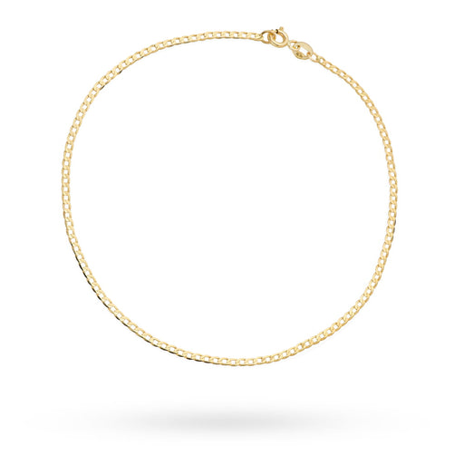 Brățară de Gleznă Aur 14K Model Panzer Netedă 25cm