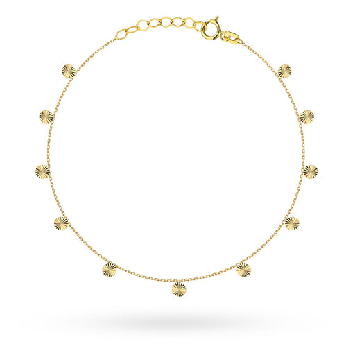 Brățară Aur 14K cu Cerculețe Șlefuite