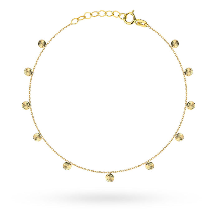 Brățară Aur 14K cu Cerculețe Șlefuite