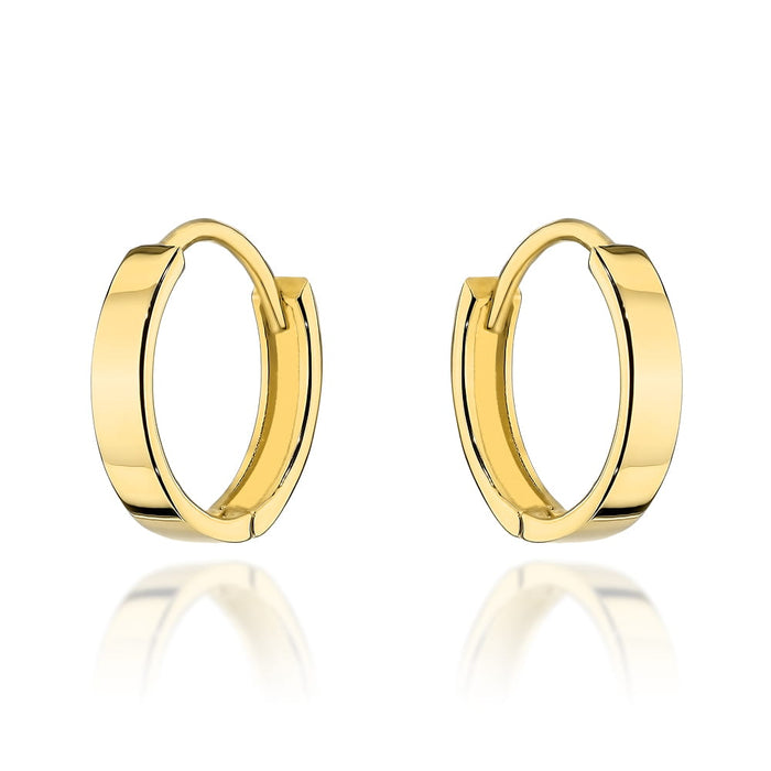 Cercei Creole Aur 14K Clasici - Eleganță Rotundă, Design Rafinat