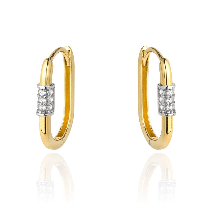 Cercei Aur 14K Rotunzi cu Zirconiu - Eleganță Subliniată