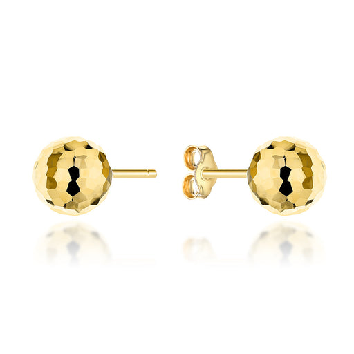 Cercei Aur 8K Biluțe Rotunde 8mm – Eleganță Discretă