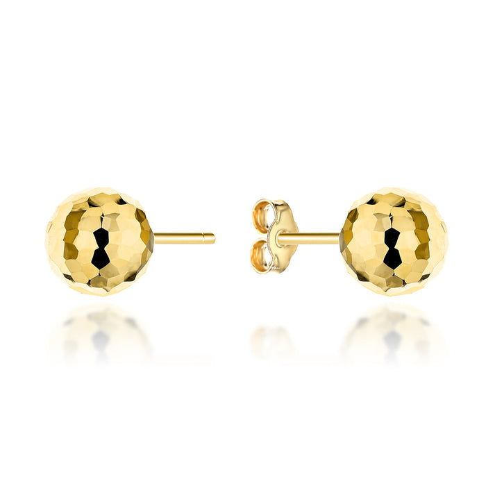 Cercei Aur 8K Biluțe Rotunde 8mm – Eleganță Discretă