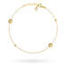 Brățară de Gleznă Aur 14K Cu Bile Mici și Mari – Eleganță Subtilă
