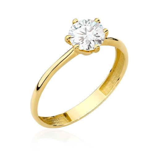 Inel Aur 14K cu Zirconiu Central Elegant