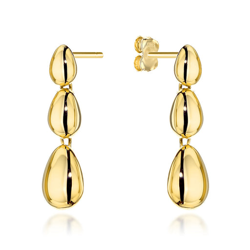 Cercei Aur 14K Ovale Suspendate