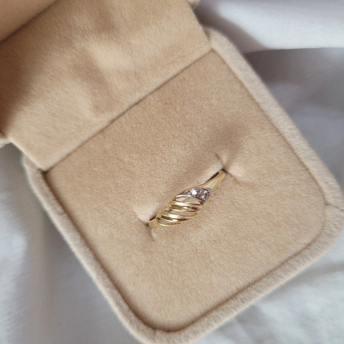 Inel Aur 8K cu Zirconiu - Eleganță Subtilă