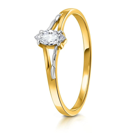 Inel Aur 8K Markiză cu Zirconiu Alb - Eleganță Atemporală
