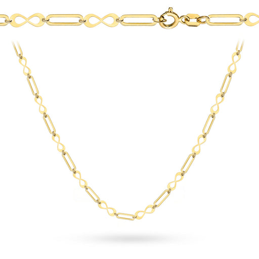 Colier Aur 14K Cu Zale Ovale și Simbolul Infinitului