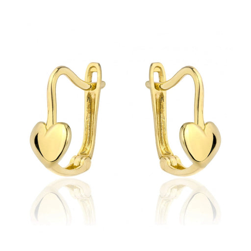 Cercei Inimă pentru Fetițe Aur 8K - Eleganță Delicată