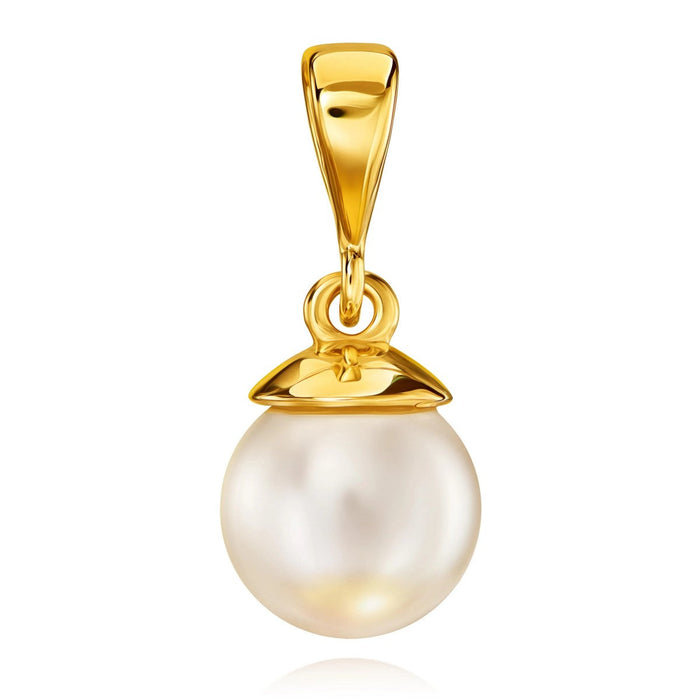 Pandantiv Aur 8K cu Perlă - Eleganță Atemporală